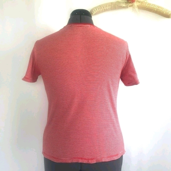 *4/$20* Tommy Hilfiger Red & White Stripe T-Shirt - Picture 3 of 6